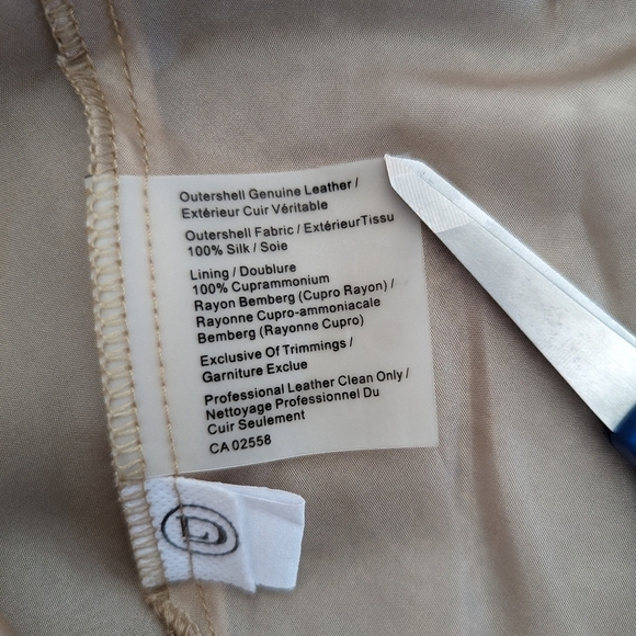 DANIER leather and silk multicolor maxi mermaid dress size 12 - Picture 12 of 12